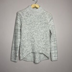 john + Jenn Mock‎ neck High-Low Gray sweater  Womens Size S